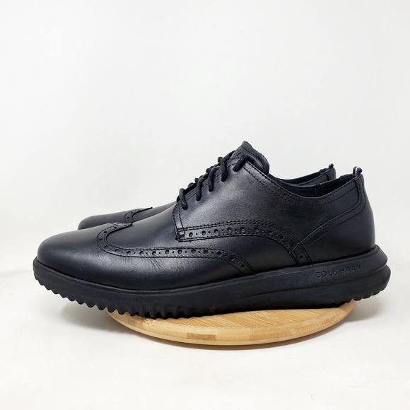 Cole Haan Other - Cole Haan OriginalGrand Shoes Mens 11.5 Triple Black Wingtip Oxford Sneaker